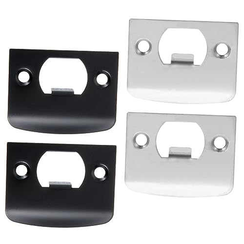 SEWACC 4 Stück Teiliges Türverstärkungsset aus Türschloss Schutzplatten und Riegelschließblechen Robuste Türsicherung mit Glatter Oberfläche Einfache Montage für und Privatsphäre von SEWACC