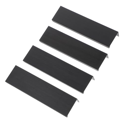 SEWACC 4 Stück Teiliges Unsichtbare Möbelgriffe aus Aluminiumlegierung Versteckte Fingergriffe für Küchenschränke und Schwarz schwarze Griffmulden Einfache Montage Geeignet für Türen und von SEWACC