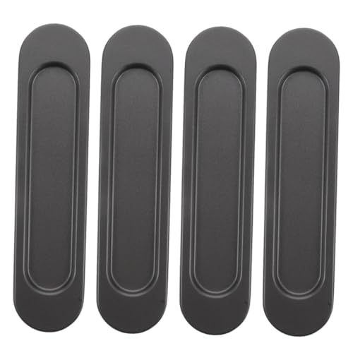 SEWACC 4 Stück Teiliges Versenkbare Schiebetürgriffe aus Aluminiumlegierung Selbstklebend Praktische Montage Passend für Glas Schrank und Kleiderschranktüren in Elegantem von SEWACC