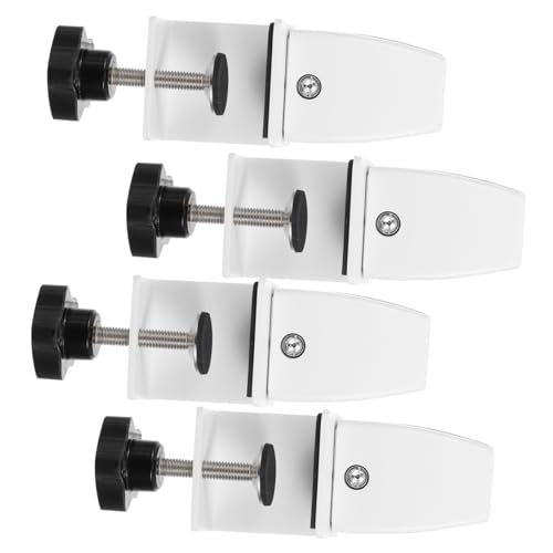 SEWACC 4 Stück Teiliges Verstellbare Niesschutz Schreibtischklemmen aus Aluminiumlegierung Langlebige Trennwandhalter für Büro Flexibler Desktop Glasfixierclip zur Privatsphäre und von SEWACC