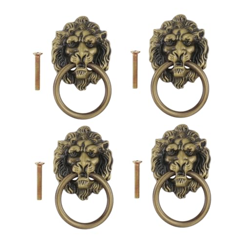 SEWACC 4 Stück Teiliges im Vintage löwenkopf design Langlebiger Möbelgriff aus Zinklegierung Dekorativer Möbelknauf für Schrank Kommode Küche Bad Büro Hotel SEWACC 4 Stück Teiliges im Vintage löwenkopf design Langlebiger Möbelgriff aus Zinklegierung Dekorativer Möbelknauf für Schrank Kommode Küche Bad Büro Hotel von SEWACC
