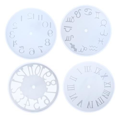 SEWACC 4stücke Uhr Form Mit Römischen Ziffern Silikon Form Diy Epoxid Kunstformen Für Harz Und Dekoration von SEWACC