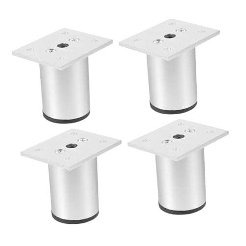 SEWACC 4 Stück Verstellbare Aluminium Möbelfüße Höhe Robuste rutschfeste Schrankbeine für Sofa Tv Schrank Kommode Stabile Langlebige Möbelbeine Ersatzteile von SEWACC