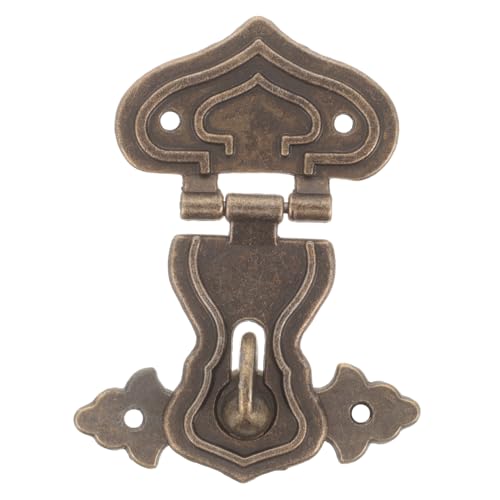 SEWACC 4 Stück Vintage Metallverschluss Teiliges Rostbeständiger Schmuckkasten Verschluss aus Legierung Dekorativer Holzkistenriegel Einfach zu Montierender Geschenkbox Schnappverschluss von SEWACC