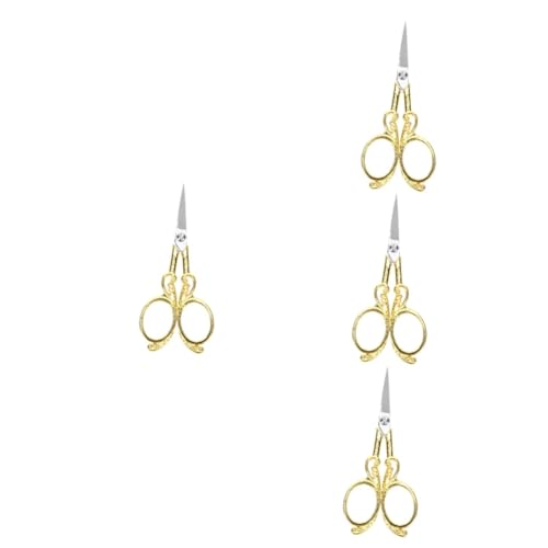 SEWACC Stoffschere Nähen 4 Stück Vintage Scheren Kleine Scheren Kunstwerk Scheren Vintage Nähscheren Nähwerkzeug Bestickte Scheren Näharbeiten Scheren Diy Bastelscheren Nähte Goldener Edelstahl SEWACC Stoffschere Nähen 4 Stück Vintage Scheren Kleine Scheren Kunstwerk Scheren Vintage Nähscheren Nähwerkzeug Bestickte Scheren Näharbeiten Scheren Diy Bastelscheren Nähte Goldener Edelstahl von SEWACC