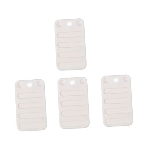 SEWACC 4 Stück Weiße Möbelkeile mit Rillen rutschfeste Verstellkeile zur Höhenausgleichung von Möbeln und Sofabeinen Stapelbare Möbelerhöher für Unebene Tisch und Möbelfüße von SEWACC