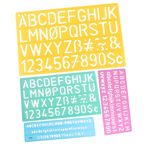 SEWACC 4 Stück Zahlenherrscher Alphabet-Form Große Alphabetschablonen Alphabet-zahlenschablonen Farbpunktaufkleber Kreis Aufkleber Alphabet-Poster Alphabet-schablonen Groß SEWACC 4 Stück Zahlenherrscher Alphabet-Form Große Alphabetschablonen Alphabet-zahlenschablonen Farbpunktaufkleber Kreis Aufkleber Alphabet-Poster Alphabet-schablonen Groß von SEWACC