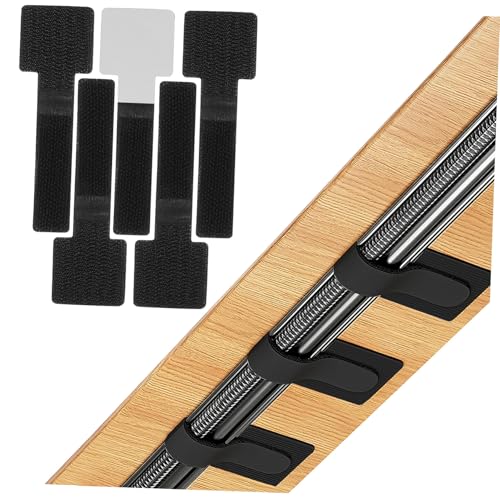 SEWACC 40 Stück Teiliges Kabelmanagement Schreibtisch Verstellbare Selbstklebende Kabelbinder aus Robustem Nylon für Büro Heimorganisation Wiederverwendbarer Kabelhalter für Kabel und von SEWACC