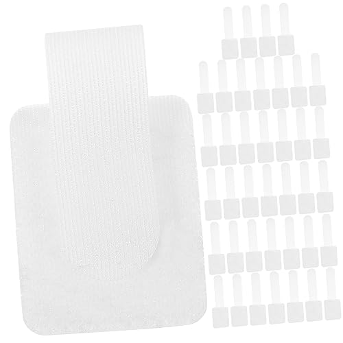 SEWACC 40 Stück Teiliges Selbstklebender Kabelbinder mit Rückseite Wiederverwendbare Nylon Kabelorganizer für Schreibtisch und Ladekabel Stark Haftende Kabelbefestigung für Daten und von SEWACC