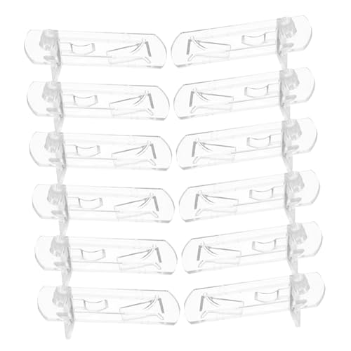 SEWACC 40 Stück Teiliges Transparente Kunststoff Regalhalter für Schränke Stabile Unsichtbare Regalstützen Robuste Möbelklammern für Küchen- Bücher Kleiderschränke Platzsparende Klare von SEWACC