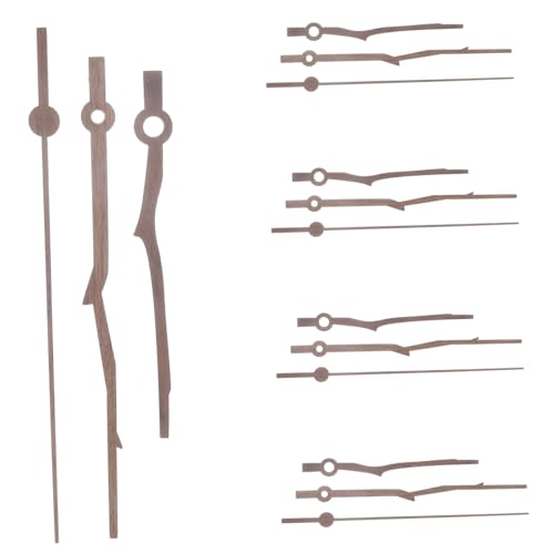 SEWACC 5 Sätze Uhrzeiger Hände Gesichter Groß Ersatz Klein Uhr Reparaturset Teile des Uhrwerks Uhrenkomponenten-kit Uhrenhardware Uhr Handkit Uhr-Hardware-kit Uhrenarme Holz von SEWACC