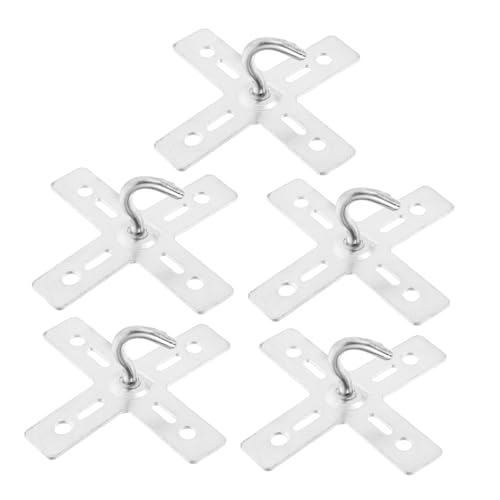 SEWACC 5 Stück Deckenlampen Montageschienen Robust Eisen Haken für Pendelleuchten Deckenleuchten Kronleuchter Einfache Installation Vielseitig Einsetzbar Stabil und Langlebig von SEWACC