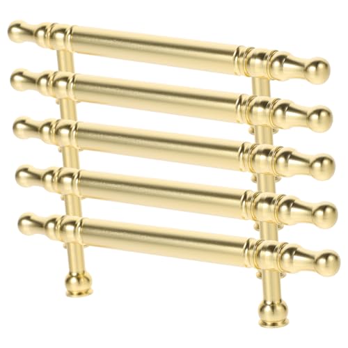 SEWACC 5 Stück Küchenschrankgriffe aus Gebürstetem Gold Lochabstand Langlebige Möbelgriffe für Schrank Kommode Schublade Einfache Montage Elegantes Design für Küchenschränke und SEWACC 5 Stück Küchenschrankgriffe aus Gebürstetem Gold Lochabstand Langlebige Möbelgriffe für Schrank Kommode Schublade Einfache Montage Elegantes Design für Küchenschränke und von SEWACC