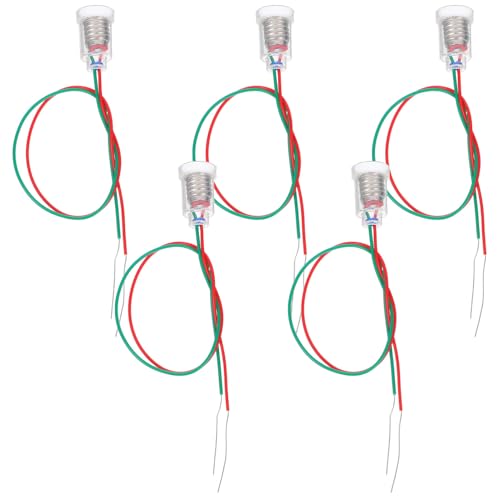 SEWACC 5 Stück Kupferlampenhalter Basis-lampensockel Schraubenlampenbirnenlampenlampenhalter Lampenteile Zur Reparatur Miniatur-schraubglühbirnen Glühbirnenhalter Lampenfassung Kunststoff von SEWACC