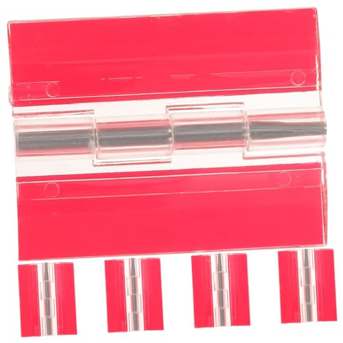 SEWACC 5 Stück Selbstklebende Transparente Acrylscharniere Robuste Klavierscharniere ohne Schrauben Korrosionsbeständig Einfache Montage für Schrank und Boxtüren von SEWACC