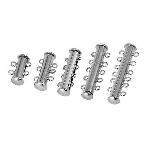 SEWACC 5 Stück Silberplattierte Multi Strang Magnetverschluss Verbinder für Schmuckherstellung für Armbänder und DIY Schmuckzubehör SEWACC 5 Stück Silberplattierte Multi Strang Magnetverschluss Verbinder für Schmuckherstellung für Armbänder und DIY Schmuckzubehör von SEWACC