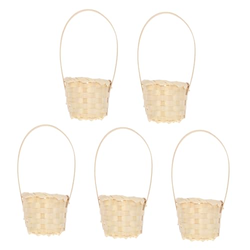 SEWACC 5 Stück Teiliges Gewebte Aufbewahrungskörbe mit Griff Vielseitig Verwendbare Blumen und Einkaufskörbe Leichte Tragbare Picknickkörbe für Obstlagerung Dekoration und Geschenkideen SEWACC 5 Stück Teiliges Gewebte Aufbewahrungskörbe mit Griff Vielseitig Verwendbare Blumen und Einkaufskörbe Leichte Tragbare Picknickkörbe für Obstlagerung Dekoration und Geschenkideen von SEWACC