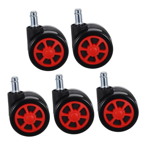 SEWACC 5 Stück Teiliges Leise und Robuste Ersatzräder für Gaming Büro-drehstühle Stiftaufnahme Kratzfrei für Parkett Laminat Teppich Einfache Installation SEWACC 5 Stück Teiliges Leise und Robuste Ersatzräder für Gaming Büro-drehstühle Stiftaufnahme Kratzfrei für Parkett Laminat Teppich Einfache Installation von SEWACC