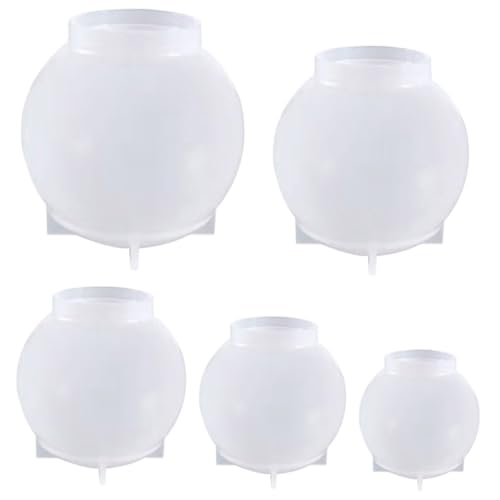 SEWACC 5 Stück Teiliges Silikonform für Diy Kunsthandwerk Kugel Design für Seifen Kerzen und Epoxidharz Flexibel und Formbeständig SEWACC 5 Stück Teiliges Silikonform für Diy Kunsthandwerk Kugel Design für Seifen Kerzen und Epoxidharz Flexibel und Formbeständig von SEWACC