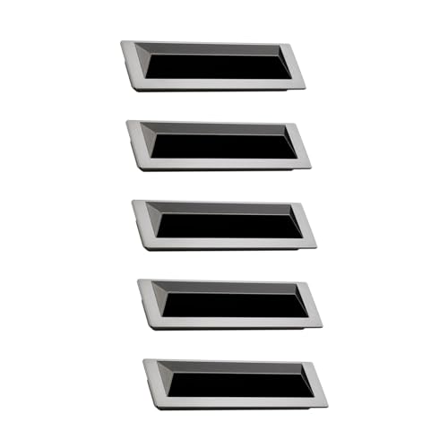 SEWACC 5 Stück Versteckte Schwarze Aluminiumlegierung Einbau Schubladengriffe Teiliges für Küchenschränke und Möbel Langlebig von SEWACC