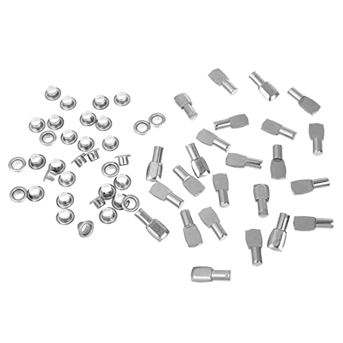 SEWACC 50 Sätze Regalstützen Stahl Möbel Regalstifte Löffelform für Schrank Bücherregal und Glasvitrinen Rostbeständig und Installieren SEWACC 50 Sätze Regalstützen Stahl Möbel Regalstifte Löffelform für Schrank Bücherregal und Glasvitrinen Rostbeständig und Installieren von SEWACC