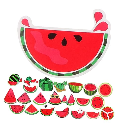 SEWACC 50 Stück Aufkleber Für Wasserbecher Party-fruchtaufkleber Rote Wassermelonen-aufkleber Aufkleber Für Fotoalben Notizbuch-tagebuch-aufkleber Washi-sticker Graffiti Kind Partybedarf von SEWACC