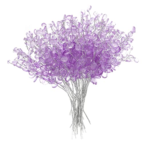 SEWACC 50 Stück Simulation Wassertropfen Perlenblume kreativität kreativekraft Brautstrauß selber Machen Braut Kristall Haarnadel künstliche Blumen Weihnachtsgirlande Perlenblumen Blase von SEWACC