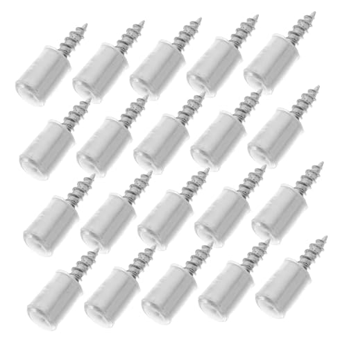 SEWACC 50 Stück Metall Regalbodenträger mit Selbstschneidender Schraube und Transparentem Rutsch Schutz Stabile Einlegebodenhalter für Schränke Bücherregale Kleiderschränke Einfache von SEWACC