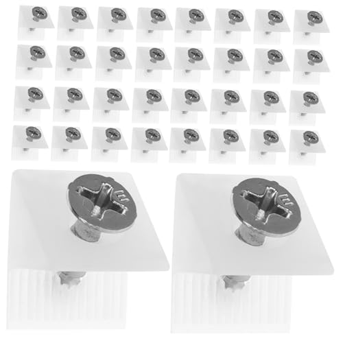 SEWACC 50 Stück Teiliges Schubladen Reparaturset Abs Wedges mit Schrauben Stabile Schubladenkeile für Durchhängende Schubladen Regalbodenträger Ersatzteile Einfache Montage Langlebige von SEWACC