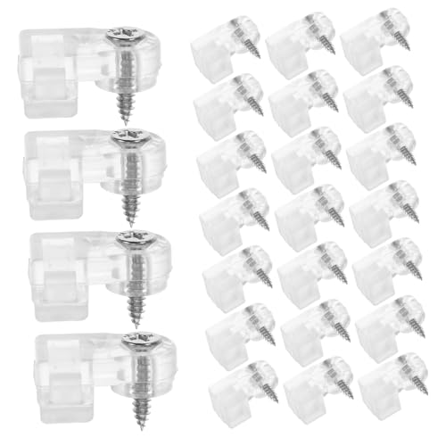 SEWACC 50 Stück Teiliges Transparente Glashalter Clips Installieren Verstellbare Winkel für Spiegel und Glastüren Vielseitig Verwendbar für Schrankspiegel Glasregale und Bilderrahmen SEWACC 50 Stück Teiliges Transparente Glashalter Clips Installieren Verstellbare Winkel für Spiegel und Glastüren Vielseitig Verwendbar für Schrankspiegel Glasregale und Bilderrahmen von SEWACC