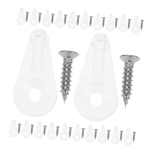 SEWACC 50 Stück Teiliges Transparente Glashalter Clips mit Schrauben Vielseitige Spiegel Glasklemmhalter für Schranktüren Einfache Montage Passend für Verschiedene Glasstärken Stilvolle von SEWACC