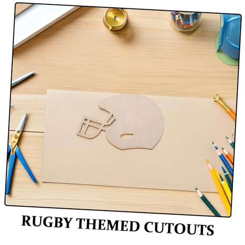 SEWACC 50 Stück Unvollendete Holzscheiben Fußball Helm Form Blanko Holzscheiben mit Seil für DIY Malerei Sport Dekoration Fußball Themenparty Holzstücke SEWACC 50 Stück Unvollendete Holzscheiben Fußball Helm Form Blanko Holzscheiben mit Seil für DIY Malerei Sport Dekoration Fußball Themenparty Holzstücke von SEWACC