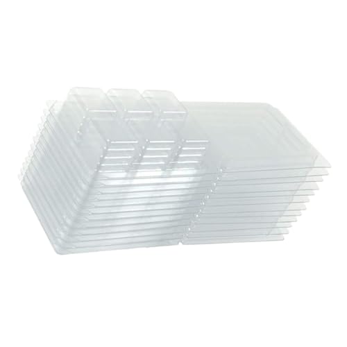 SEWACC 50 Stück Wax Melt Clamshell Formen Mulden Transparente PVC Kunststoffbehälter Wiederverwendbar Robust und Leicht zu Öffnen für DIY Wachsschmelzkerzen und Seifenherstellung SEWACC 50 Stück Wax Melt Clamshell Formen Mulden Transparente PVC Kunststoffbehälter Wiederverwendbar Robust und Leicht zu Öffnen für DIY Wachsschmelzkerzen und Seifenherstellung von SEWACC