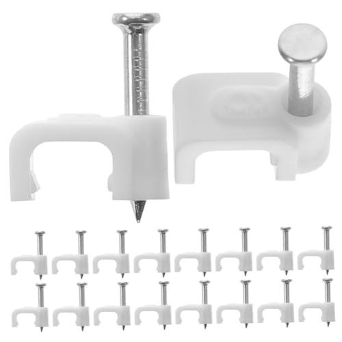 SEWACC 500 Stück Kabelclips mit Nagel aus Hochfestem PP und Kabelhalter für Tv und Elektrokabel Kabelbefestigung für Wand und Boden Kabelmanagement für Haushalt und Büro SEWACC 500 Stück Kabelclips mit Nagel aus Hochfestem PP und Kabelhalter für Tv und Elektrokabel Kabelbefestigung für Wand und Boden Kabelmanagement für Haushalt und Büro von SEWACC