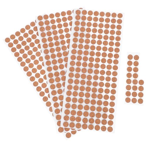 SEWACC 500 Stück Runde Korkpolster für Möbel Geräuschreduzierung und Schutz für Bastelprojekte Küchenschränke und Tischplatten Durchmesser von SEWACC