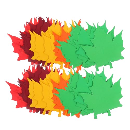 SEWACC 50stücke Ahornblatt Papier Ausschnitte Herbstliche Dekoration Für Klassenzimmer Und Pinnwände Bastelzubehör Für Thanksgiving Und Herbstliche Themenpartys von SEWACC