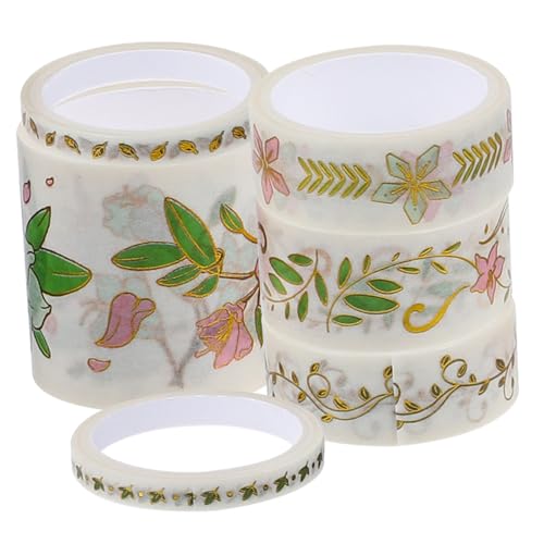SEWACC 6 Rollen Dekoratives Washi Tape mit Goldfolie Dünnes Bedrucktes DIY Klebeband für Scrapbooking Planer Geschenkverpackung und Kreative Bastelprojekte Rückstandsfrei Entfernbar SEWACC 6 Rollen Dekoratives Washi Tape mit Goldfolie Dünnes Bedrucktes DIY Klebeband für Scrapbooking Planer Geschenkverpackung und Kreative Bastelprojekte Rückstandsfrei Entfernbar von SEWACC