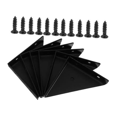SEWACC 6 Sätze Eckwinkel Halterungen Set Pack Dreieckige Regalträger für Stabile Möbelbefestigung für Schränke Tische und Betten Hochbelastbar und Ästhetisch Ansprechend von SEWACC