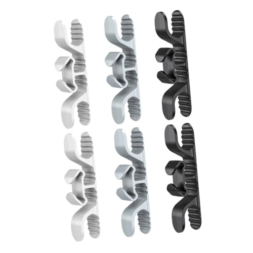 SEWACC 6 Stck Teiliges Selbstklebender Kabelhalter für Küchengeräte Vielseitiger Kabelorganizer in Weiß und Schwarz Praktischer Kabel Stromkabel organizer für Mixer Airfryer von SEWACC