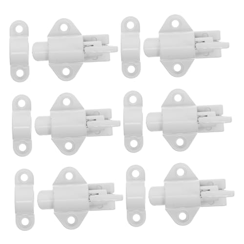 SEWACC 6 Stück Automatische Federriegel aus Aluminiumlegierung Selbstschließend Sicherheits Türriegel für Fenster und Türen Vielseitig Einsetzbar Robust und Benutzerfreundlich von SEWACC