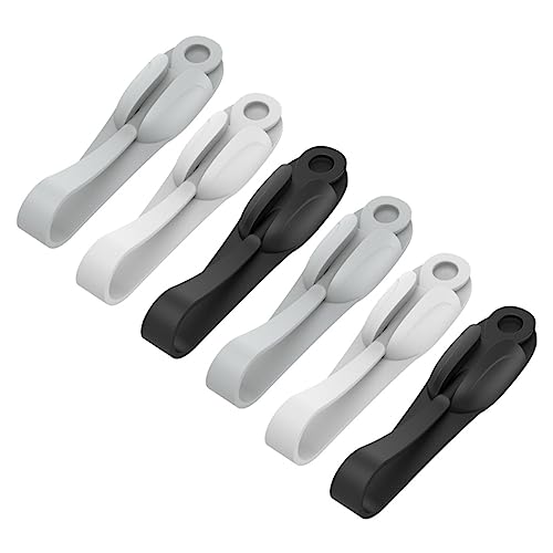 SEWACC 6 Stück Kabel Organizer Selbstklebende Kabelhalter für Tv Haartrockner Fritteuse und Mehr Praktische Kabelaufbewahrung mit Starkem Halt Schwarz und Weiß von SEWACC