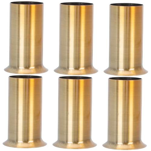 SEWACC 6 Stück Lampenfassung Schutzkappe aus Elektropoliertem Eisen Rostbeständige Kronleuchter Zubehör Hülse mit Breitem Dekorative Abdeckung für Kerzenlicht Lampen Goldbronze SEWACC 6 Stück Lampenfassung Schutzkappe aus Elektropoliertem Eisen Rostbeständige Kronleuchter Zubehör Hülse mit Breitem Dekorative Abdeckung für Kerzenlicht Lampen Goldbronze von SEWACC