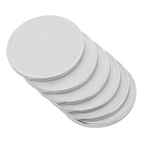 SEWACC 6 Stück Runde Gravurfähige Münzrohlinge Aus Robuster Legierung Mit Gewindekanten Für DIY Handwerksprojekte Schmuck Herstellung Und Personalisierte Erinnerungsstücke von SEWACC
