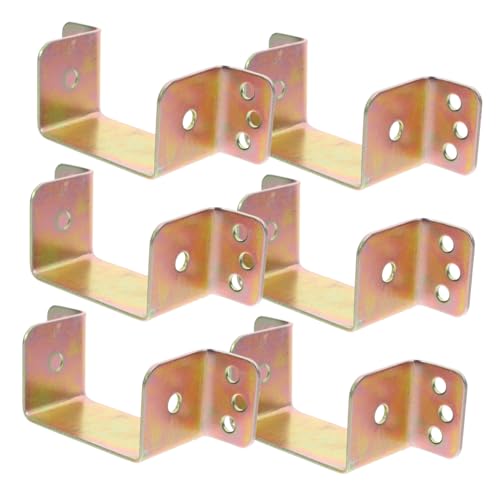 SEWACC 6 Stück Teiliges Bettrahmen Träger Dicke U Förmige Metallhalterung Stabile Bettbalken Befestigung Robustes Langlebige Bettschiene Hardware Einfache Montage von SEWACC