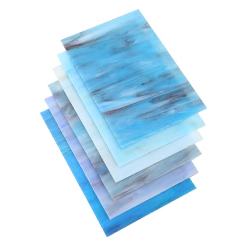 SEWACC 6 Stück Teiliges Bunte Cloud Mica Glasplatten für DIY Bastelarbeiten Kirchenfenster Kathedralglas Stained Glass Sheets Mosaik Glas Zubehör SEWACC 6 Stück Teiliges Bunte Cloud Mica Glasplatten für DIY Bastelarbeiten Kirchenfenster Kathedralglas Stained Glass Sheets Mosaik Glas Zubehör von SEWACC