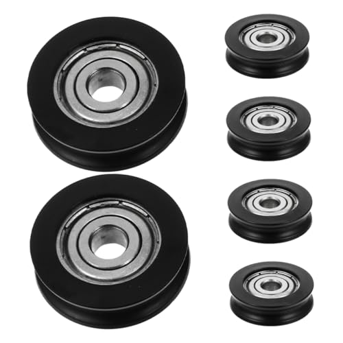 SEWACC 6 Stück Teiliges Gleitrollen für Schranktüren Aluminiumlegierung mit Nylonbeschichtung Leise und Langlebige Umlenkrollen für Möbel und Fenster von SEWACC