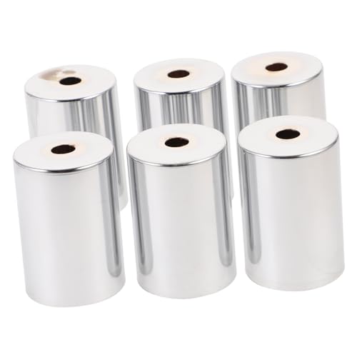 SEWACC 6 Stück Teiliges Lampenfassung Metall Zylinder Lampenhalter Lampenfinial für Pendelleuchte Dekorative Lampenzubehör Kompatibel mit Tisch Steh und Wandlampen Verchromte Oberfläche von SEWACC