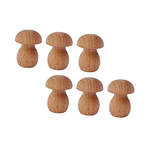 SEWACC 6 Stück Teiliges Mini Holzpilz Unbemalt DIY Handwerksdeko Bonsai Pilz Garten Dekoration Kompakt Robust Nachhaltig SEWACC 6 Stück Teiliges Mini Holzpilz Unbemalt DIY Handwerksdeko Bonsai Pilz Garten Dekoration Kompakt Robust Nachhaltig von SEWACC