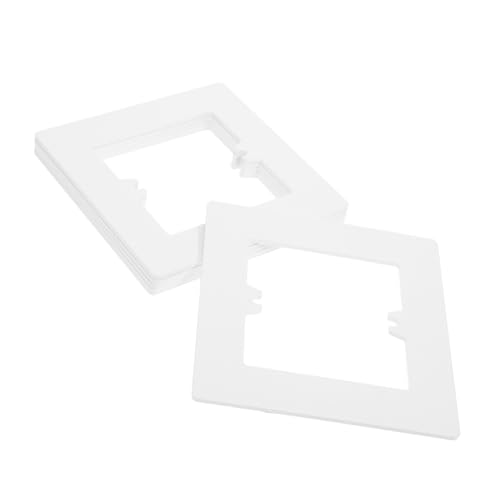 SEWACC 6 Stück Teiliges Modell Abdeckplatten für Steckdosen und Licht Wasserdichte Wandplatte zur Reparatur von Wandlücken Einfache Montage Dekorative Weiße Blende für Heimdekoration von SEWACC
