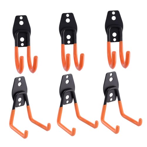 SEWACC 6 Stück Teiliges Orangefarbene Metallhaken mit Kunststoffbeschichtung Wandmontierte Schwerlast Aufbewahrungshaken für Garage Balkon Werkstatt Hohe Tragfähigkeit Stabile SEWACC 6 Stück Teiliges Orangefarbene Metallhaken mit Kunststoffbeschichtung Wandmontierte Schwerlast Aufbewahrungshaken für Garage Balkon Werkstatt Hohe Tragfähigkeit Stabile von SEWACC